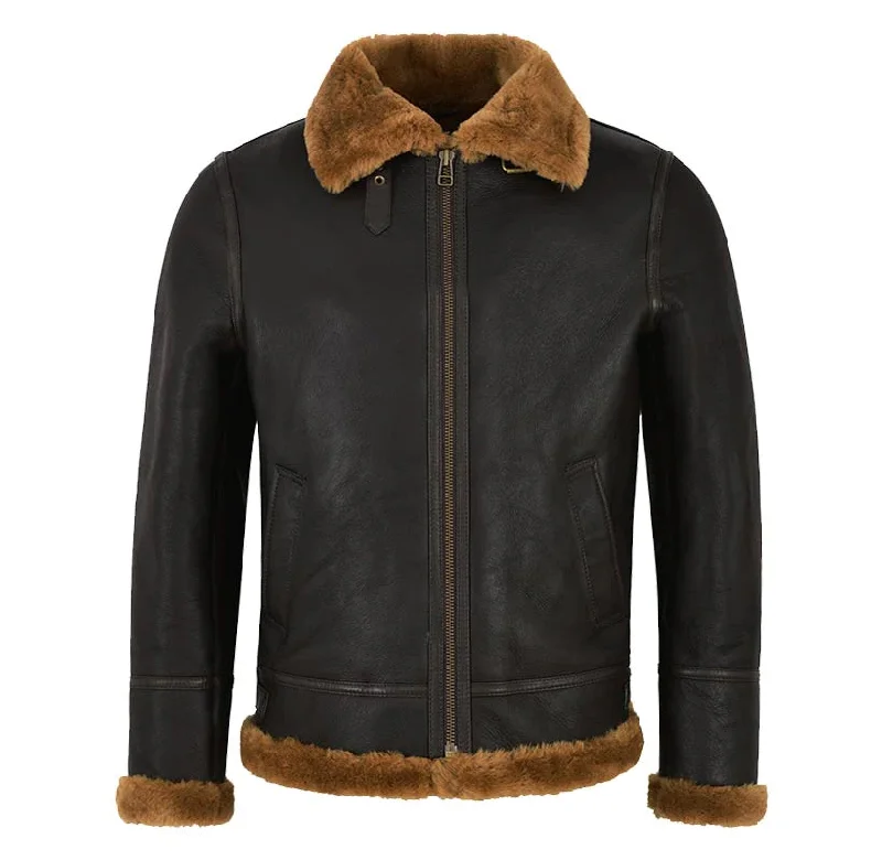 B3 Memphis Belle Sheepskin Flying Jacket Brown & Ginger NV65