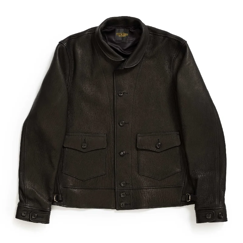 Fine Creek Leathers 'Joseph' Deerskin Leather Jacket Black