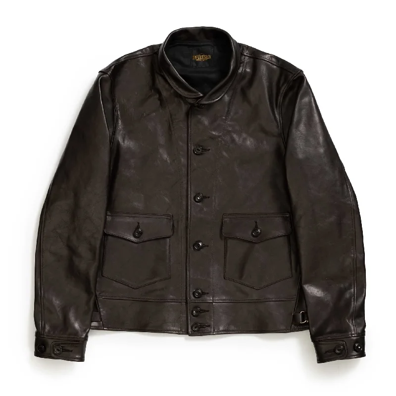 Fine Creek Leathers 'Joseph' Horsehide Leather Jacket Black