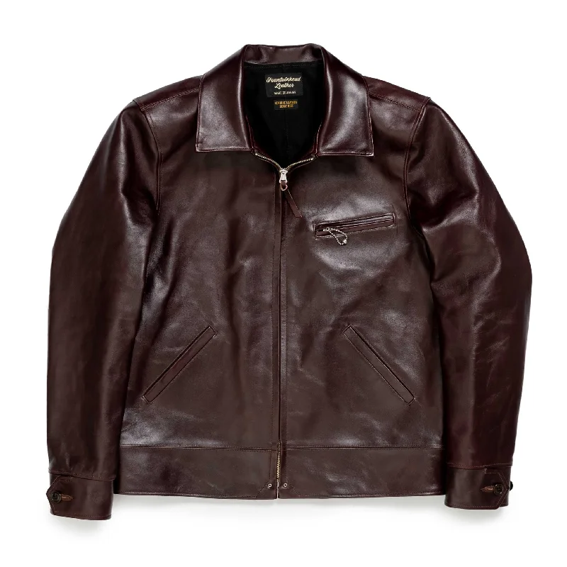 Fountain Head Leathers Alpha Horsehide Leather Jacket Brown