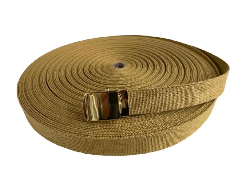 Indy Style Webbing Belt Cut To Size Khaki Colour