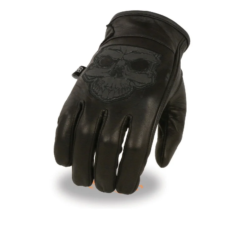 milwaukee-leather-mg7570-men-s-reflective-skull-premium-leather-short-wrist-gel-palm-driving-gloves