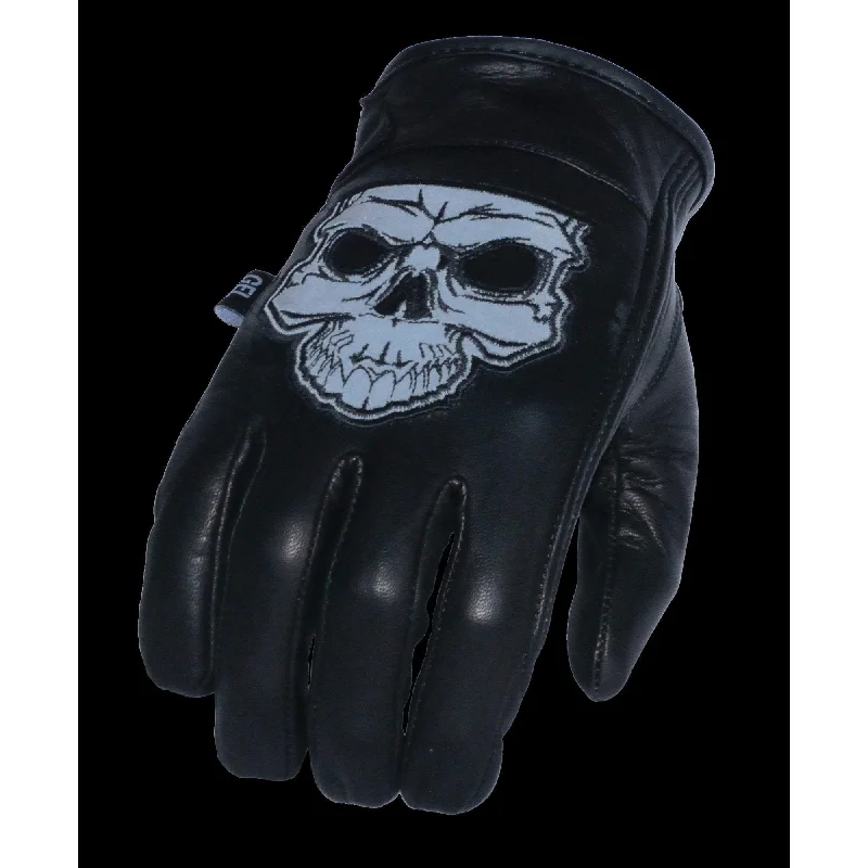 milwaukee-leather-mg7570-men-s-reflective-skull-premium-leather-short-wrist-gel-palm-driving-gloves