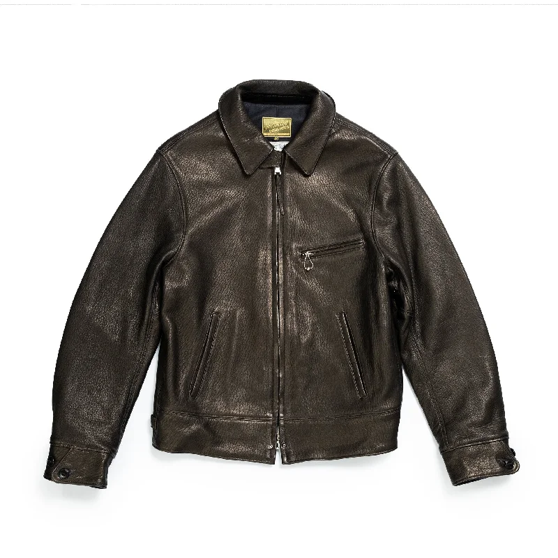 The Real McCoy's 30s Sports Jacket / Freeman Deerskin Black