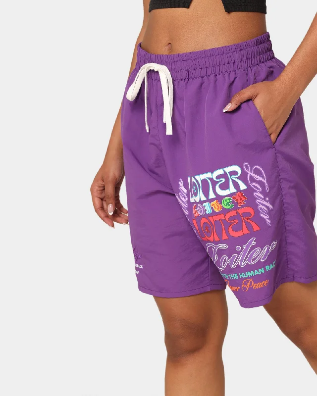 loiter-forbidden-walk-shorts-purple-womens