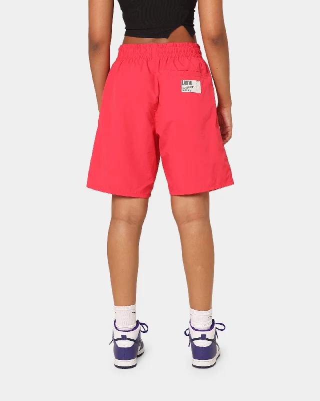 loiter-forbidden-walk-shorts-red-womens