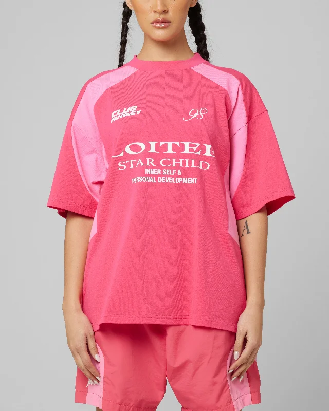 Loiter Subcultural Panel T-Shirt Pink