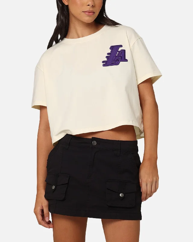 pro-standard-women-s-los-angeles-lakers-triple-tonal-cropped-boxy-t-shirt-eggshell