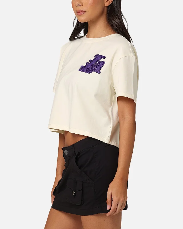 pro-standard-women-s-los-angeles-lakers-triple-tonal-cropped-boxy-t-shirt-eggshell