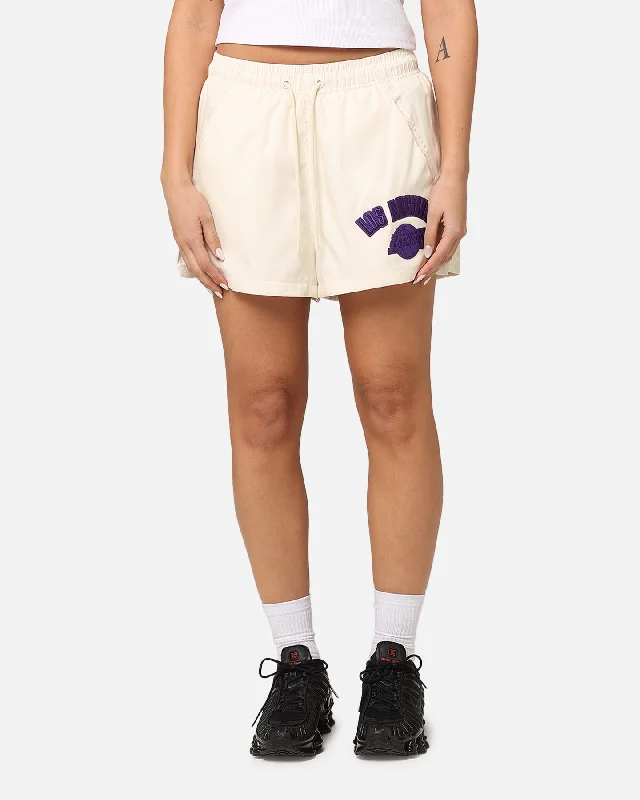 Pro Standard Women's Los Angeles Lakers Triple Tonal Woven Shorts Eggshell