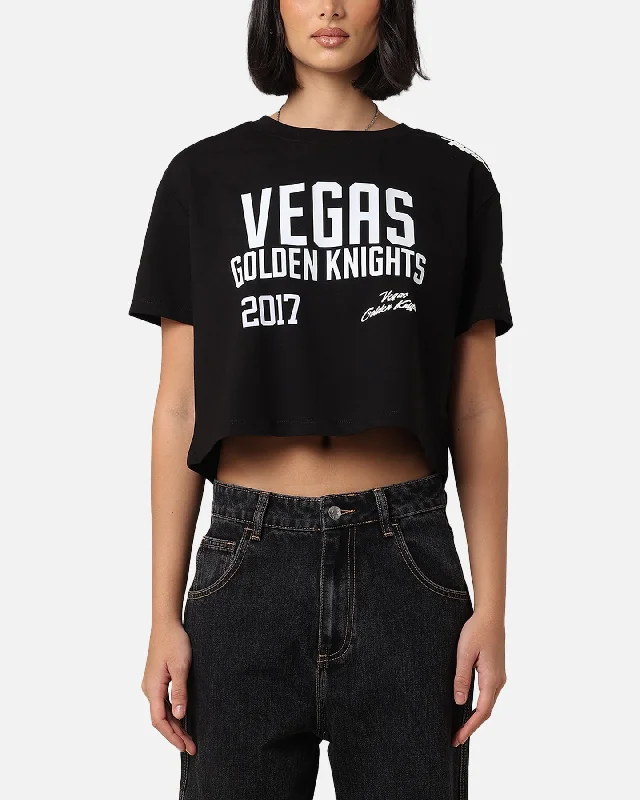 Pro Standard Women's Vegas Golden Knights Boxy Cropped T-Shirt Black