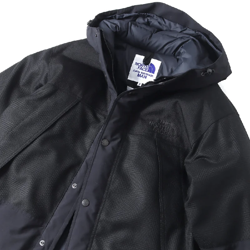 ナイロンタフタ層ラミネート-ウールエステルチェック-ナイロンオックスthe-north-face-ｗネーム-j914-1