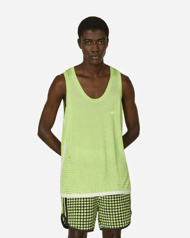 Wales Bonner Knit Vest Frozen Yellow / Chalk White