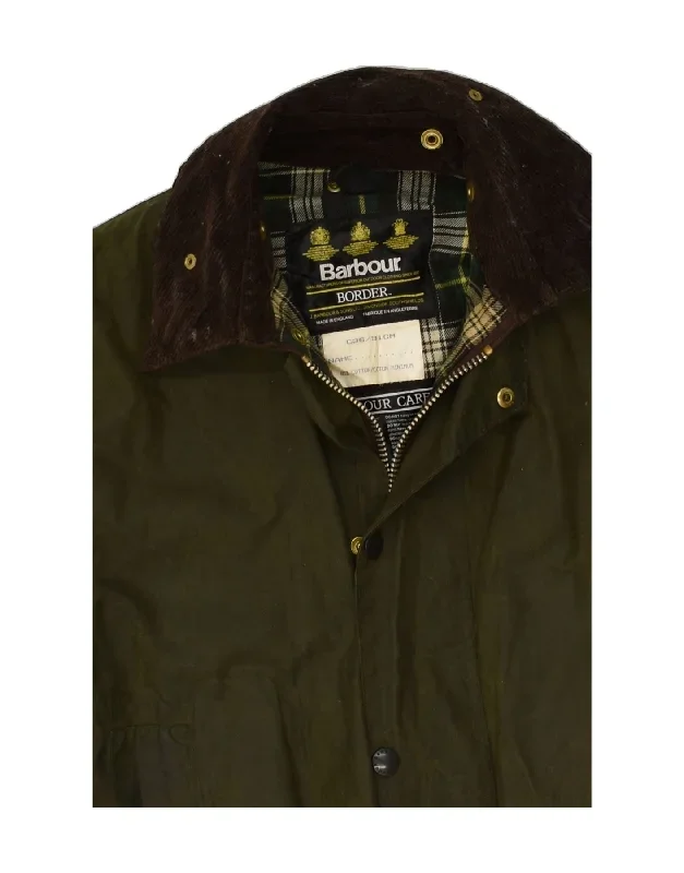 barbour-mens-border-waxed-cotton-overcoat-size-36-xs-khaki-cotton