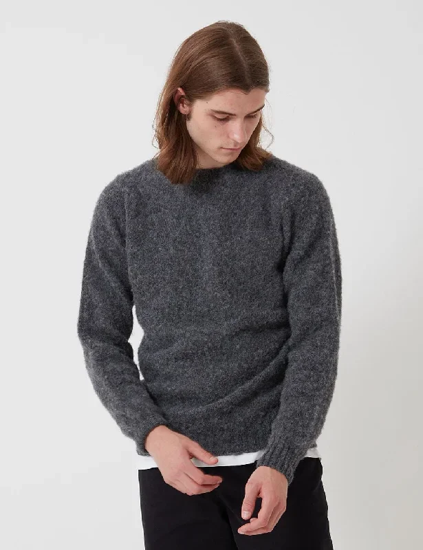 Bhode Supersoft Lambswool Jumper (Made in Scotland) - Oxford Grey