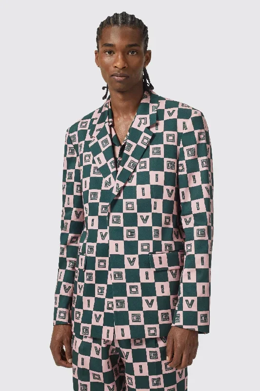 Bonucci Oversized Green Check Jacket