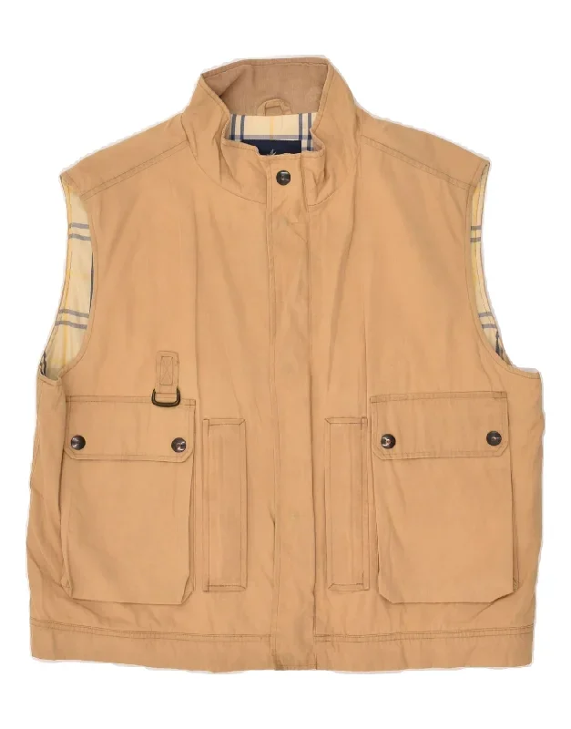 BROOKSFIELD Mens Utility Gilet IT 56 XL Beige Cotton