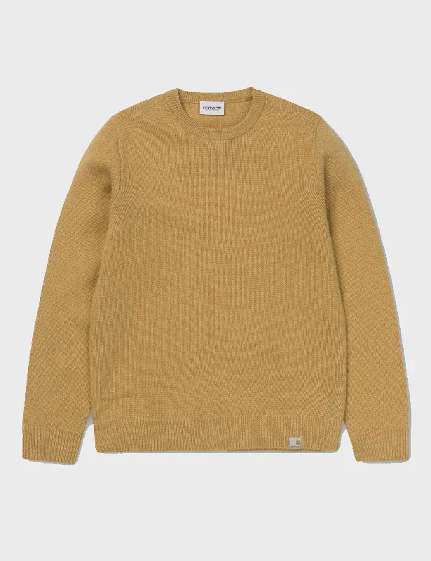 carhartt-allen-sweater-fawn-yellow