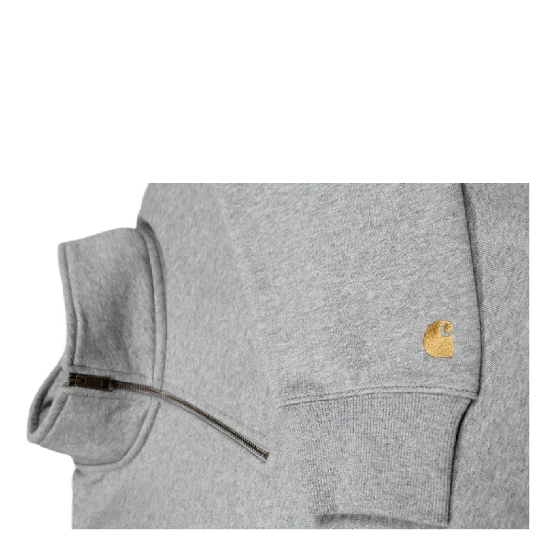 carhartt-chase-neck-zip-sweat-cotton-po-grey-heather-gold