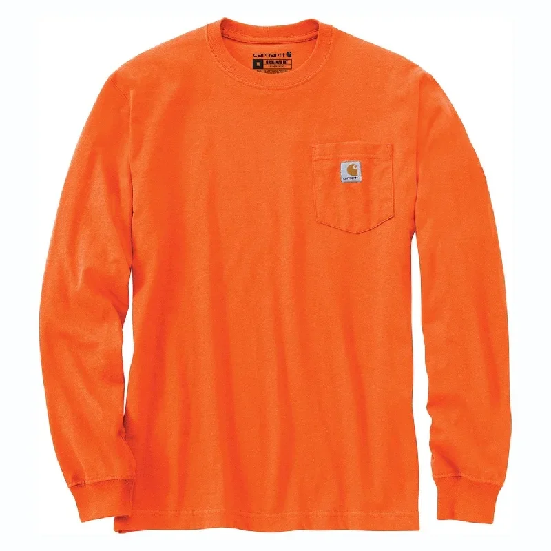 Carhartt Enhanced Visibility Loose Fit Heavyweight Long Sleeve Pocket Hi-Vis T-Shirt