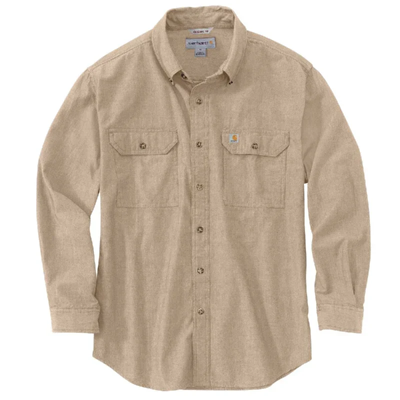 Dark Tan Chambray