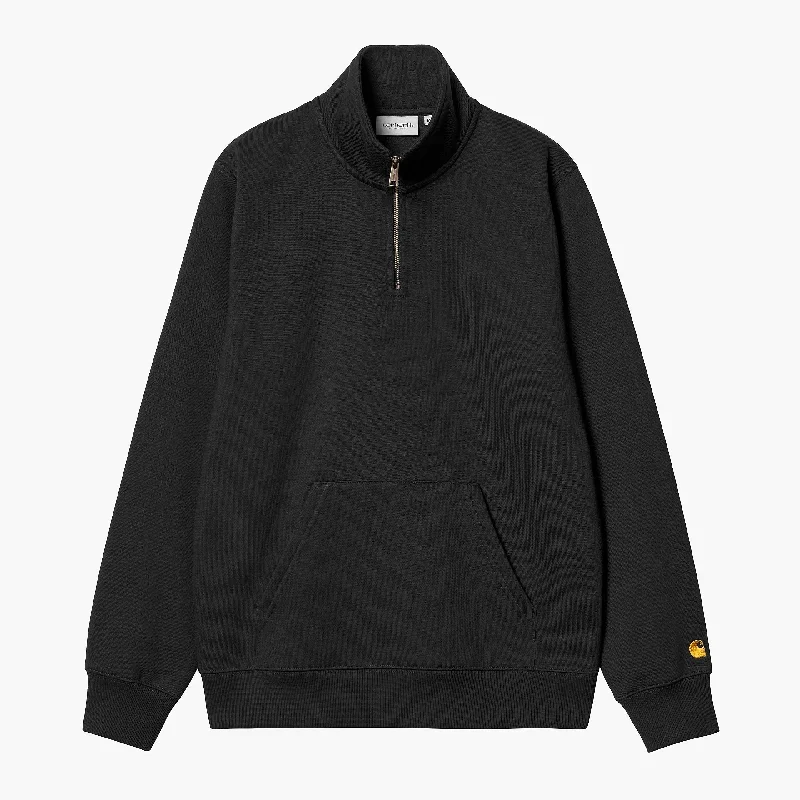 Chase Neck Zip Sweat Black / Gold