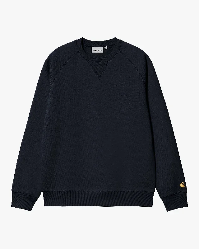 Carhartt WIP Chase Sweat - Dark Navy / Gold