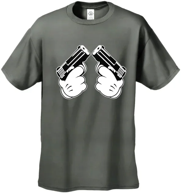 cartoon-hands-double-guns-mens-t-shirt