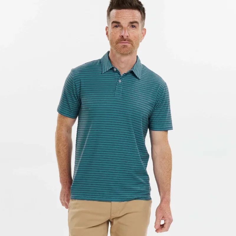 Cayman Stripes Tech Polo