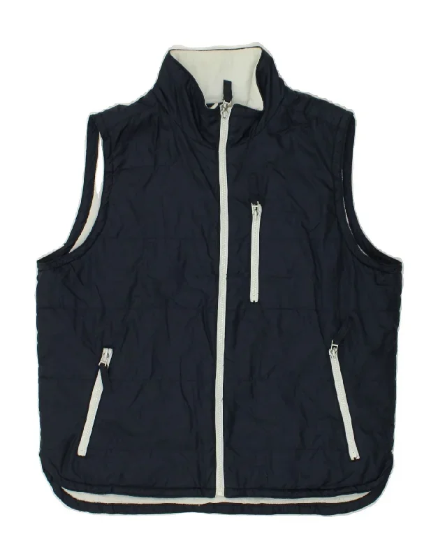 CHAMPION Mens Padded Gilet UK 38 Medium Navy Blue Polyamide