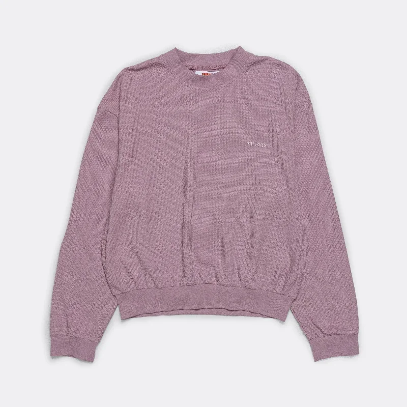 Waffle Boxy Sweater - Lavendar