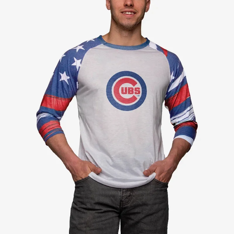 Chicago Cubs Americana Raglan T-Shirt