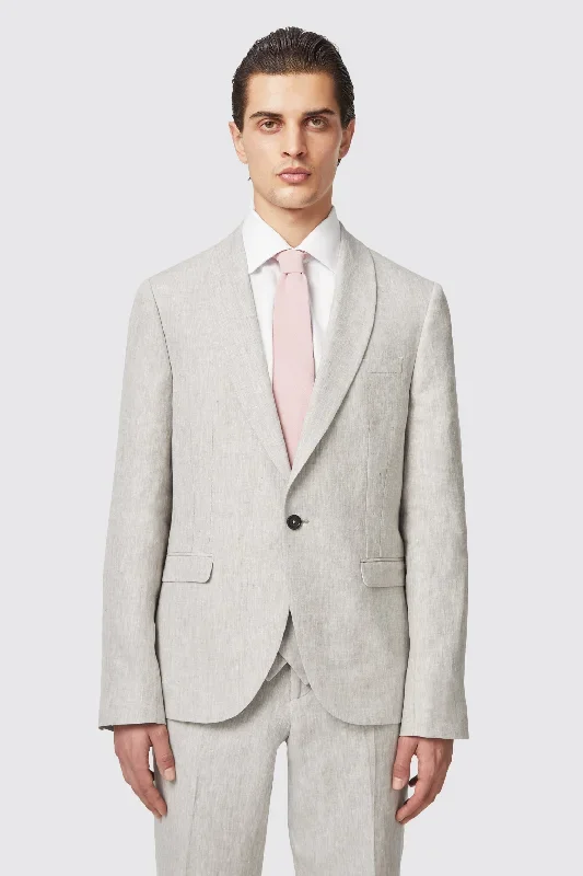 Claremont Slim Fit Stone Linen Jacket