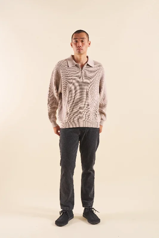 cloud-grey-half-zip-knit-pullover