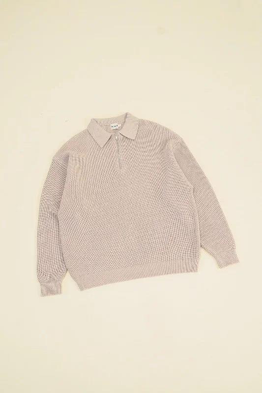 cloud-grey-half-zip-knit-pullover