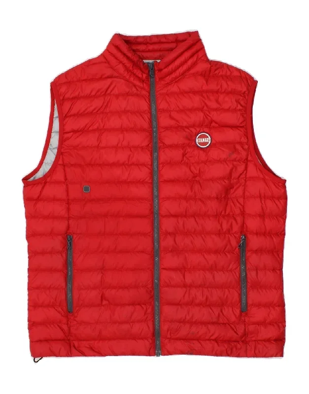 COLMAR Mens Padded Gilet IT 58 XL Red Polyester