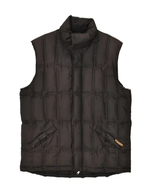 CONTE OF FLORENCE Mens Padded Gilet UK 40 Large Black Polyester