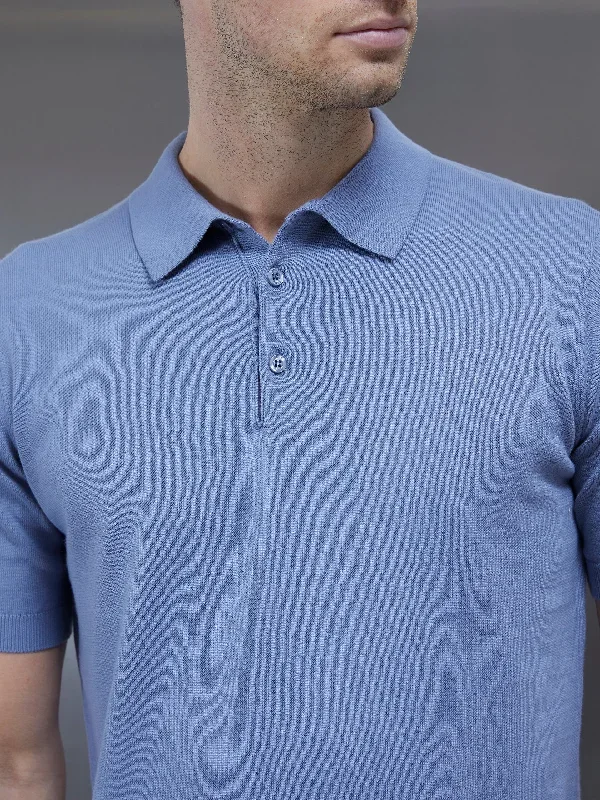 cotton-knitted-button-polo-shirt-silk-blue