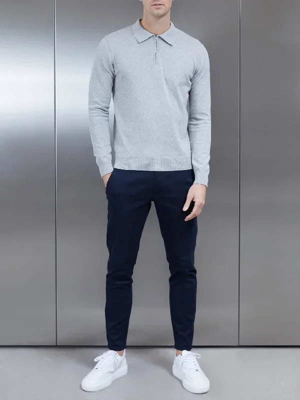 cotton-knitted-long-sleeve-half-zip-polo-shirt-marl-grey