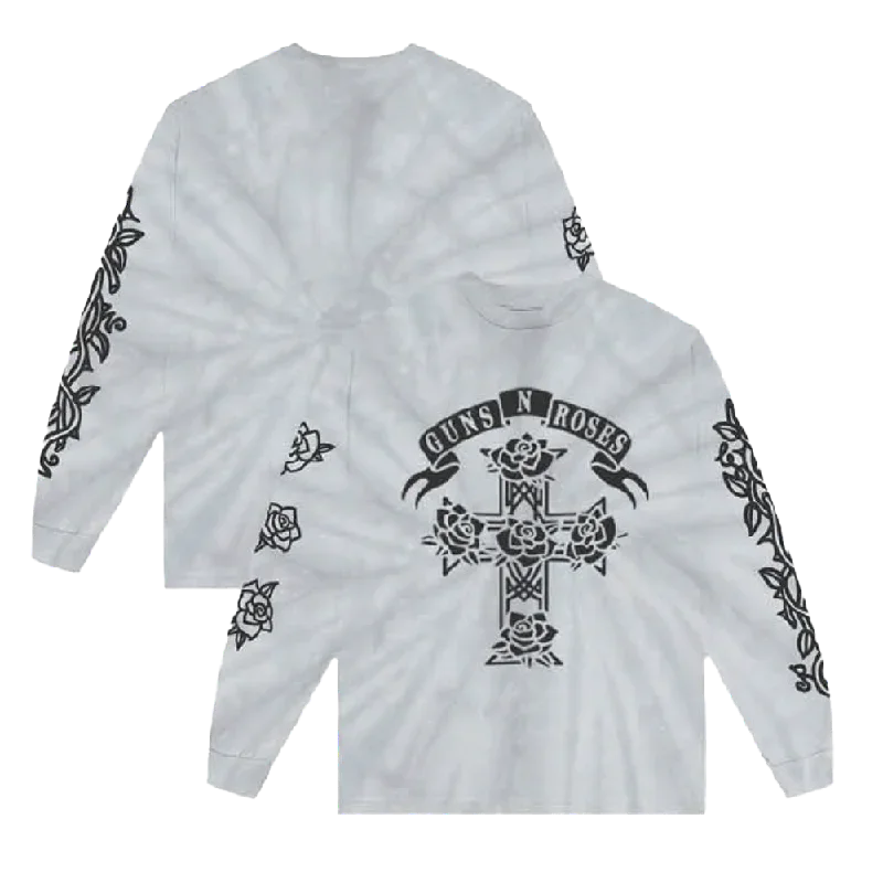 Cross of Roses Tie Dye Longsleeve T-Shirt