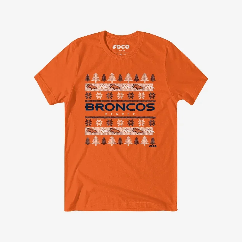 Denver Broncos Holiday Sweater T-Shirt