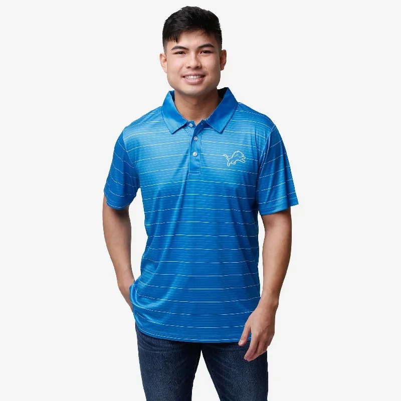 Detroit Lions Striped Polyester Polo