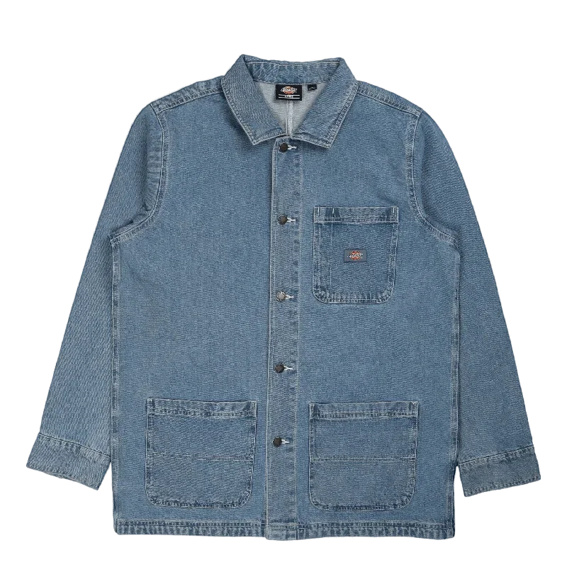 Dickies Denim Chore Coat Light Wash