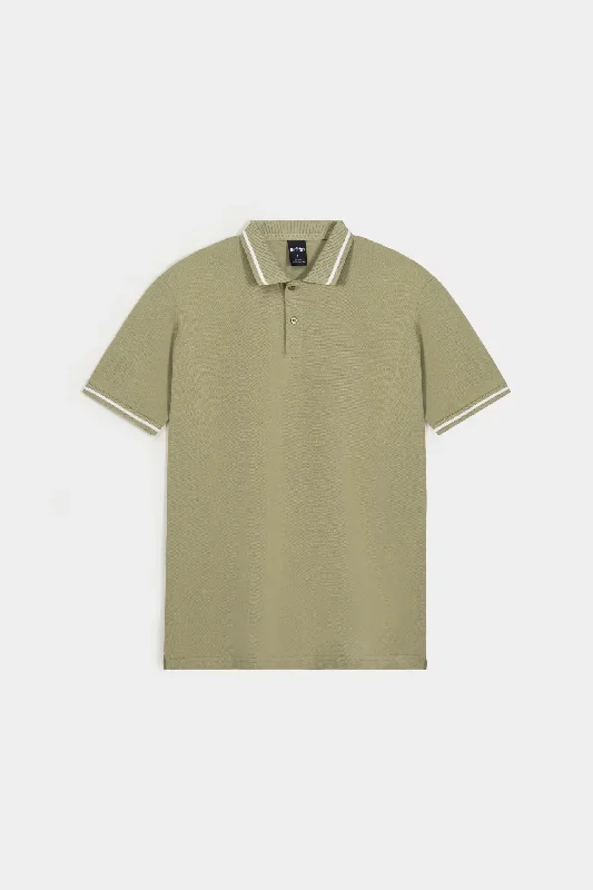 Tipping Collar Polo Shirt