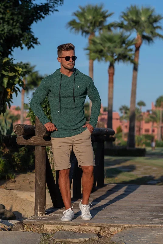 father-sons-classic-forest-green-gold-ribbed-knit-hoodie-jumper-fsh508