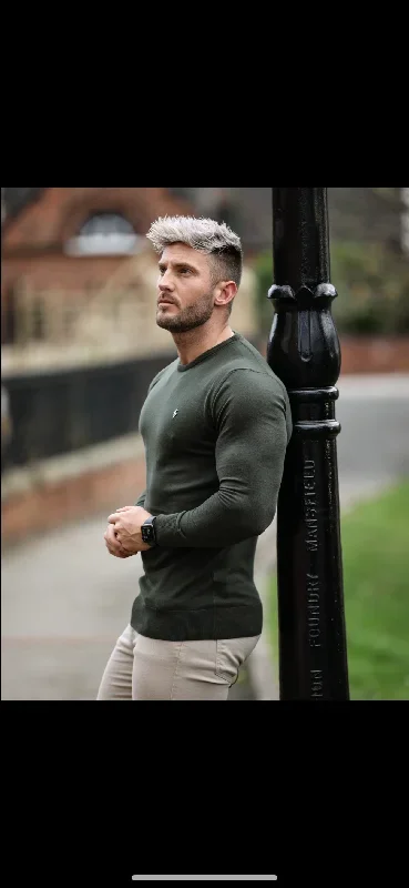 father-sons-classic-khaki-crew-neck-knitted-jumper-with-gunmetal-emblem-fsh671