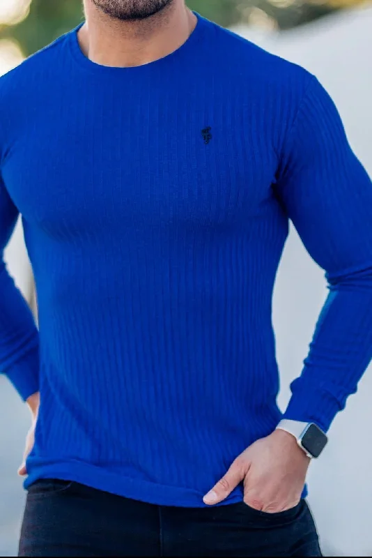 father-sons-classic-royal-blue-ribbed-knit-jumper-fsh596