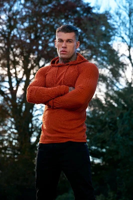 father-sons-classic-rust-ribbed-knit-hoodie-jumper-fsh910