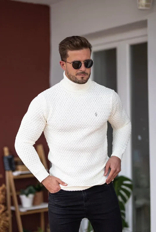 father-sons-cream-knitted-roll-neck-weave-super-slim-jumper-with-metal-decal-fsj026