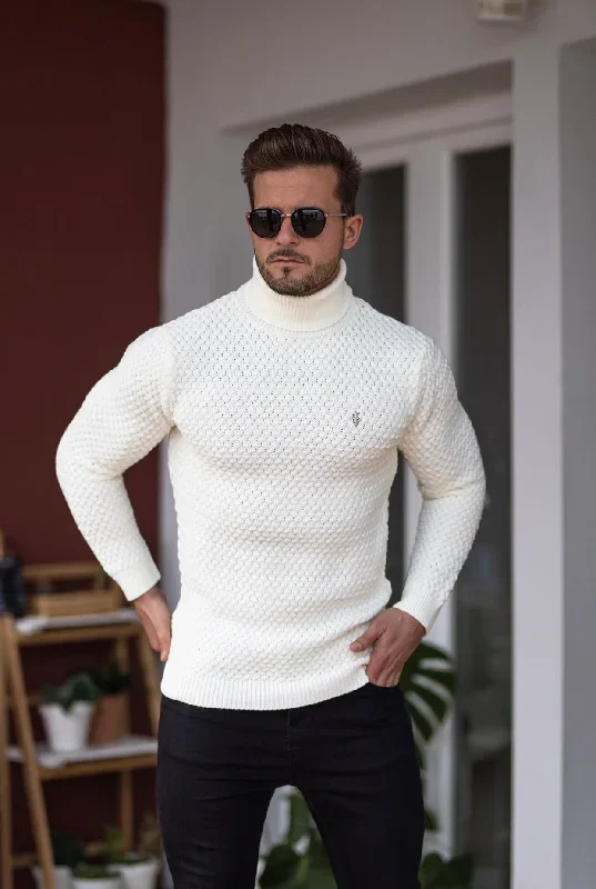 father-sons-cream-knitted-roll-neck-weave-super-slim-jumper-with-metal-decal-fsj026